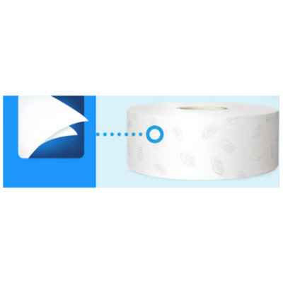 Papel Higienico Jumbo Blanco Hoja Doble Precortado Rollos de 250 m Tork