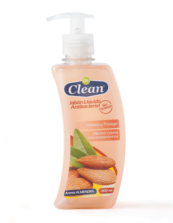 Jabon de Manos Antibacterial Almendra Repuesto Botella y Valvula 400 ml Dr Clean