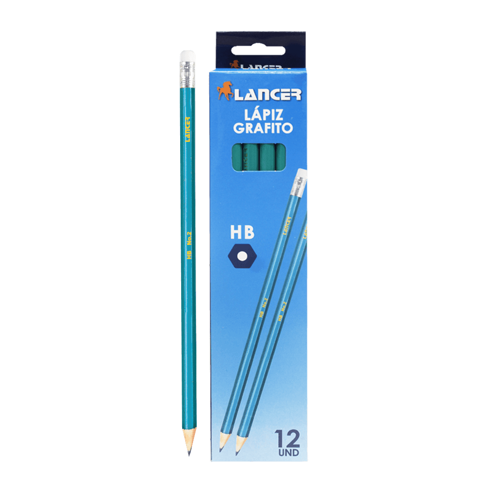 Lapiz Grafito HB Verde Caja x 12 unidades Lancer