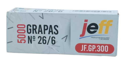 Grapas 26/6 Caja x 5000 unidades Jeff