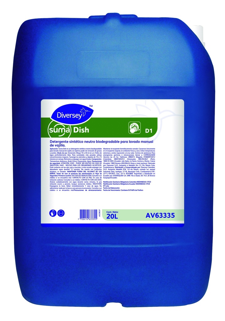 Suma Dish 20L DIVERSEY