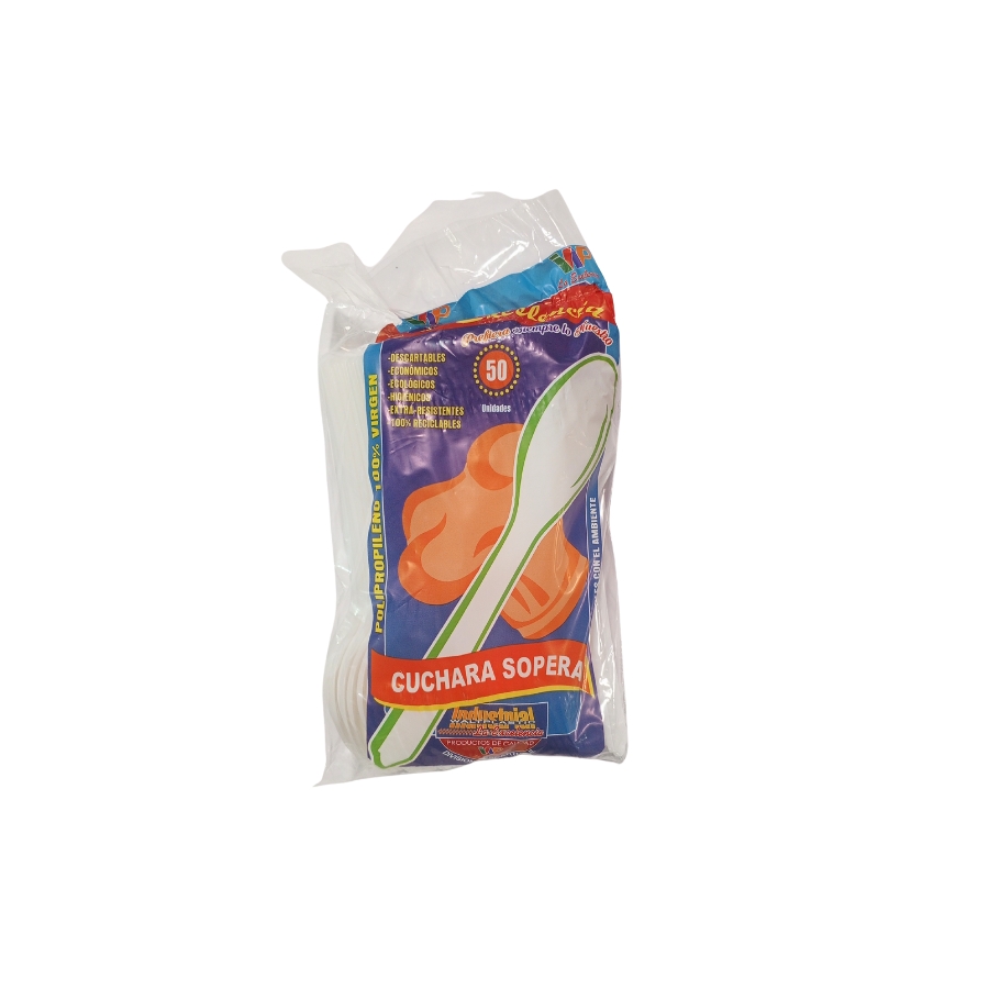 Cuchara Sopera Blanca Paq x 50 uds La Excelencia