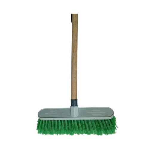 [ITM000000128] Escobillon LavaCarro Plastico 30 cm Cerdas Suaves Baston de Madera