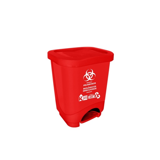 [ITM000000408] Tacho Pedal Dual 24 Litros Rojo 931429