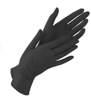 [ITM000000854] Guantes Exam. Nitrilo Sin Polvo C-3.5 Negro Talla M (Cx100) Mediclife