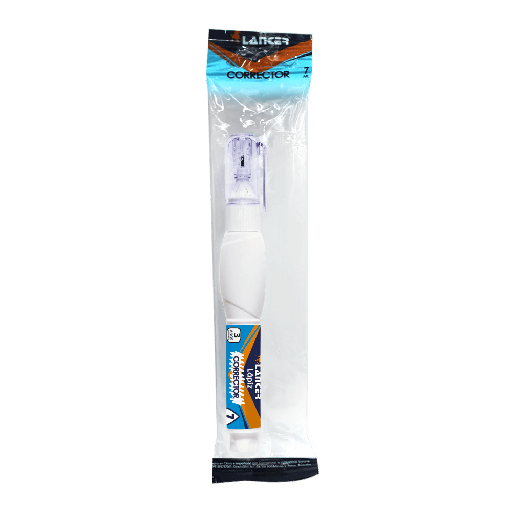 [ITM000001033] Corrector Punta Metal Cuerpo Blanco 7ml Caja x 12 Uds Lancer
