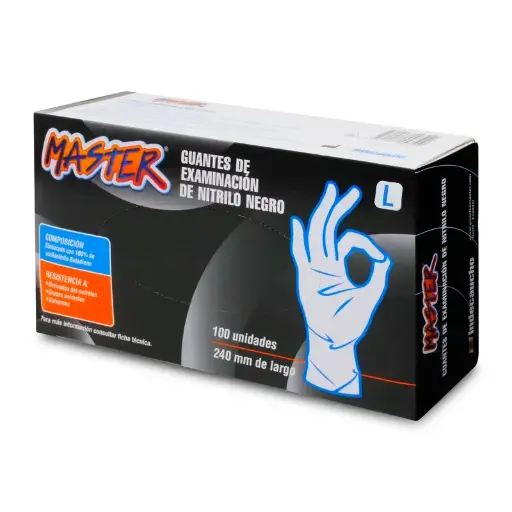 [ITM000001041] Guantes Exam. Nitrilo C-5 Negro Talla L (Cx100) Master