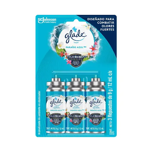 [ITM000001149] Ambiental en Spray Toque ParaísoAzul Repuesto x3 Glade