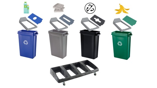 [KITRECI4] Svelte Estación Ecológica de 4 colores azul/verde/gris/negro TRUST